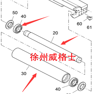 进口摊铺机托辊轴2182538