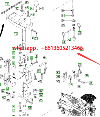 进口铣刨机顶棚油缸205653