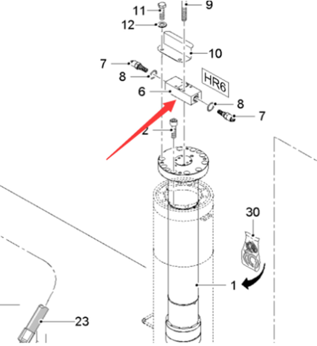 铣刨机支腿油缸阀腔247769